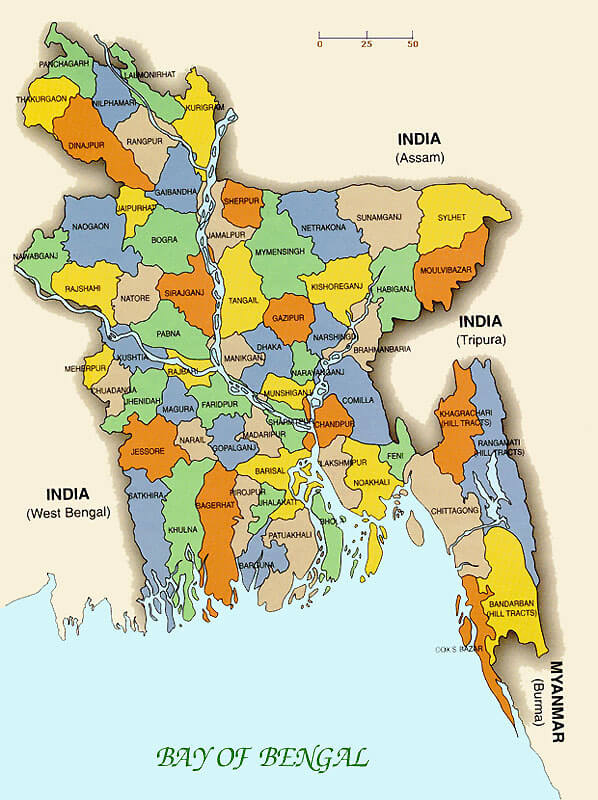 bangladesh cities map